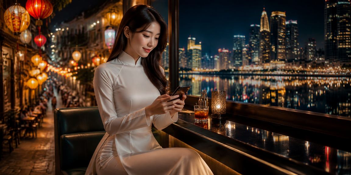 Phụ nữ mặc áo dài trải nghiệm cược thể thao tại Hà Nội
